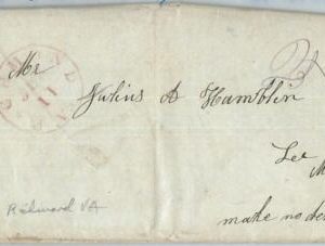 72346  - UNITED STATES USA - PREPHILATELIC Cover: RICHMOND, VI  1844 - 21 CNTS