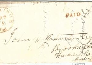 72347 - UNITED STATES USA - PREPHILATELIC Cover: Cambridge, Ind. 1845 - PAID
