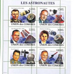 A0356a - COMORES Comoros - MISPERF 2008 stamp SHEET: Space ASTRO Astronauts