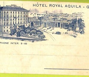 aa9226- CARTOLINA D'EPOCA  GENOVA Città : Hotel Royal Aquila