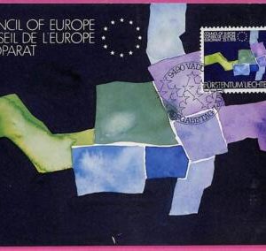 ag3397 -  Liechtenstein - POSTAL HISTORY -  Maximum Card - Conseille d'Europe
