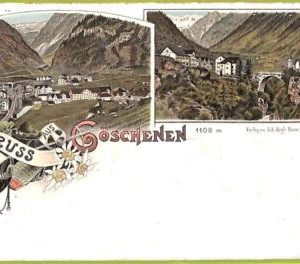 ad5748 - SWITZERLAND - Ansichtskarten VINTAGE POSTCARD-Gruss aus Goschenen -1897