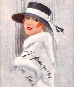 ab6703 - VINTAGE POSTCARD - Glamour Ladies Donnine - ARTIST SIGNED - BOMPARD