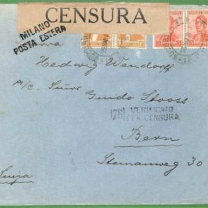 98802 - ARGENTINA - POSTAL HISTORY - ITALIAN Censor on COVER to GERMANY  1917