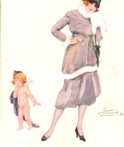 ab6717- VINTAGE POSTCARD - Glamour Ladies Donnine  ARTIST SIGNED