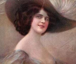 ab6720 - VINTAGE POSTCARD - Glamour Ladies Donnine - ARTIST SIGNED