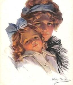 ab6722 - VINTAGE POSTCARD - Glamour Ladies Donnine - ARTIST SIGNED - P.BOILEAU