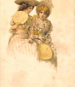 ab6729 - VINTAGE POSTCARD - Glamour Ladies Donnine - ILLUSTRATED