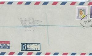 98858  - KUWAIT - POSTAL HISTORY -  REGISTERED  Airmail  COVER to  AUSTRIA  1966