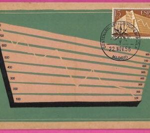 ag3480 - SPAIN - POSTAL HISTORY - Maximum Card - 1956, MATH statistics