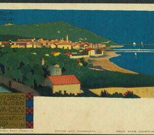 Lib986 - CARTOLINA d'Epoca - PUBBLICITARIA Illustrata - CHIATTONE  Olio SASSO