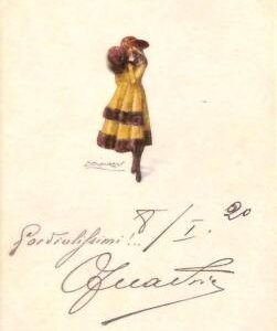 ab6739 - VINTAGE POSTCARD - Glamour Ladies Donnine - ARTIST SIGNED - MAUZAN