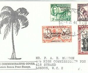 72413 - WESTERN SAMOA - POSTAL HISTORY - FDC COVER  1946 - PEACE