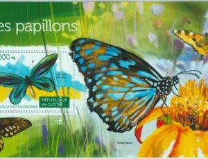 A0640 - GUINEA, ERROR, MISPERF, Souvenir sheet: 2015, Butterflies
