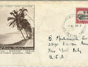 39874 - WESTERN SAMOA  -  POSTAL HISTORY: SG 181  FDC COVER 1935    PALM TREES