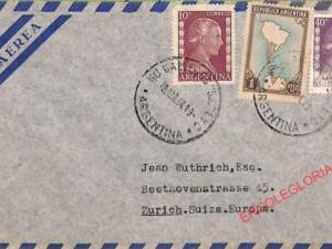 ad6079 - ARGENTINA - POSTAL HISTORY - COVER from RIO GALLEGO to SWITZERLAND 1954