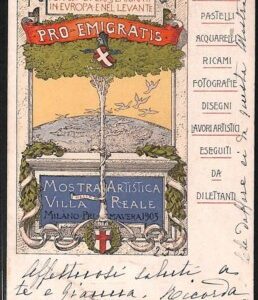 Lib320 - CARTOLINA d'Epoca COMMEMORATIVA Illustrata - Mostra Arte MILANO 1903
