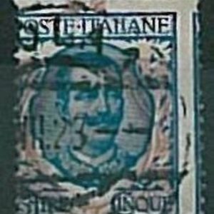 36100  - Varietà  ITALIA REGNO:  Sassone 78o : Ornato Floreale spostato - USATO