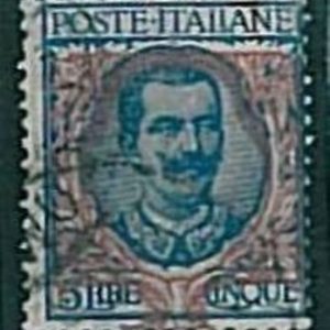 36101  - Varietà  ITALIA REGNO:  Sassone 78o : Ornato Floreale spostato - USATO