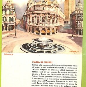 aa9329- CARTOLINA D'EPOCA  GENOVA Città : Piazza de Ferrari