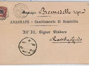 ITALIA REGNO:  LETTERA con annullo numerale sbarre 1863 - Remedello Sopra 1882