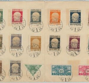 74204 -- ITALIA : FIUME  -  Sass 113/26 + 61/62  FDC su grande foglio