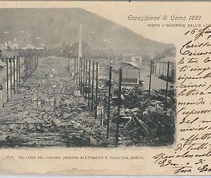 40306  CARTOLINA d'Epoca - COMO: ESPOSIZIONE COMO 1899  dopo L'INCENDIO - Bella!