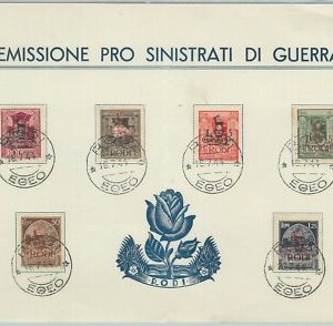 74206 - ITALIA occupazioni - STORIA POSTALE --  RODI Sassone 126/31  su FOGLIO