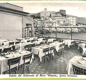 aa9385- CARTOLINA D'EPOCA  GENOVA Città Veduta del Ristorante al Mare "Vittorio"