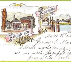 Lib7953 -  SWITZERLAND - VINTAGE POSTCARD - Gruss von Brunnen