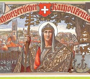 Lib7986 -  SWITZERLAND - Illustrated VINTAGE POSTCARD  -1906  FREIBURG