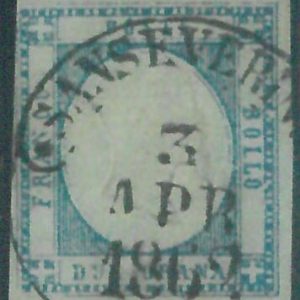 87836 - Antichi Stati - SARDEGNA - STORIA POSTALE: Sass 5 annullo SAN SEVERINO