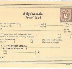 30426- AUSTRIA - POSTAL HISTORY Aufgabeschein:Telegram form - Ferchenbauer TA 17