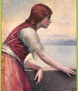 af1792 - VINTAGE POSTCARD - Glamour  - ARTIST SIGNED Ethnic