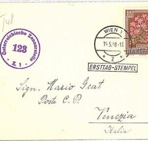 30975 - AUSTRIA -  POSTAL HISTORY: cover 1948 - FLOWERS