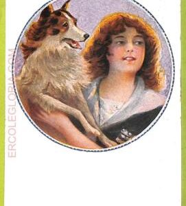 af1798 - VINTAGE POSTCARD - Glamour Ladies Donnine - 1918   DOG