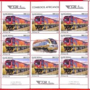 A1911 - GUINEA BISSAU, ERROR: MISSPERF, MINI S - 2020, African trains, Railroads