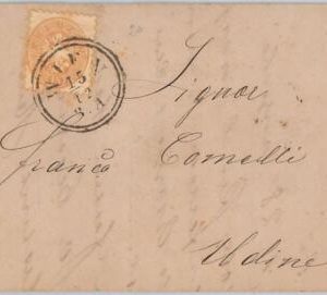 41887 - AUSTRIA  -  POSTAL HISTORY - MICHEL 28 on COVER to UDINE ITALY 1863