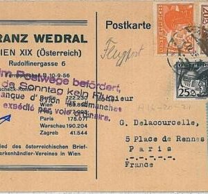 36752-AUSTRIA-POSTAL HISTORY:AIRMAIL COVER  to PARIS 1935  FLUGPOST - POSTMAK!