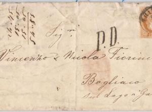 41892 - AUSTRIA  -  POSTAL HISTORY - COVER from TRIEST to BOGLIACCO 1867