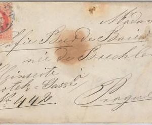 41885  -AUSTRIA  -  POSTAL HISTORY - WIEN blue postmark on COVER to PRAGHA