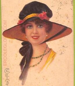 af1848 - VINTAGE POSTCARD - Glamour Ladies Donnine - ARTIST SIGNED  Colombo 1920