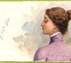 af1856 - VINTAGE POSTCARD - Glamour Ladies Donnine - ARTIST SIGNED - 1900