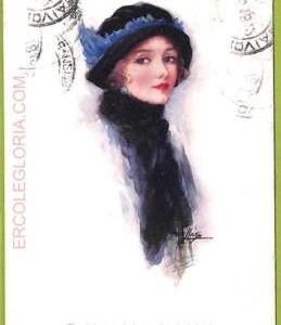 af1852 - VINTAGE POSTCARD - Glamour Ladies Donnine - ARTIST SIGNED - 1918