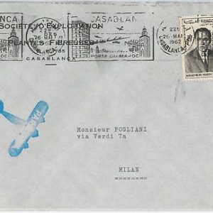 59275 -    MOROCCO - POSTAL HISTORY: COVER to ITALY - 1962