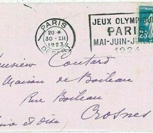 13205 - FRANCE - POSTAL HISTORY - Olympic Games POSTMARK on postcard 1924
