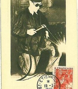 14892 - FRANCE  - POSTAL HISTORY - MAXIMUM CARD - PETIT METIERS: METALURGY 1949