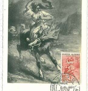 38754 - Algeria - POSTAL HISTORY - MAXIMUM CARD 1957 - ART Painting HORSE