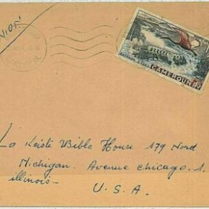 29217 - CAMEROON - POSTAL HISTORY - AIRMAIL COVER to USA 1954 - BIRDS