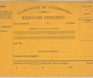 42282 - LUXEMBOURG - POSTAL HISTORY - STATIONERY FORMULAR CARD - MONEY ORDER